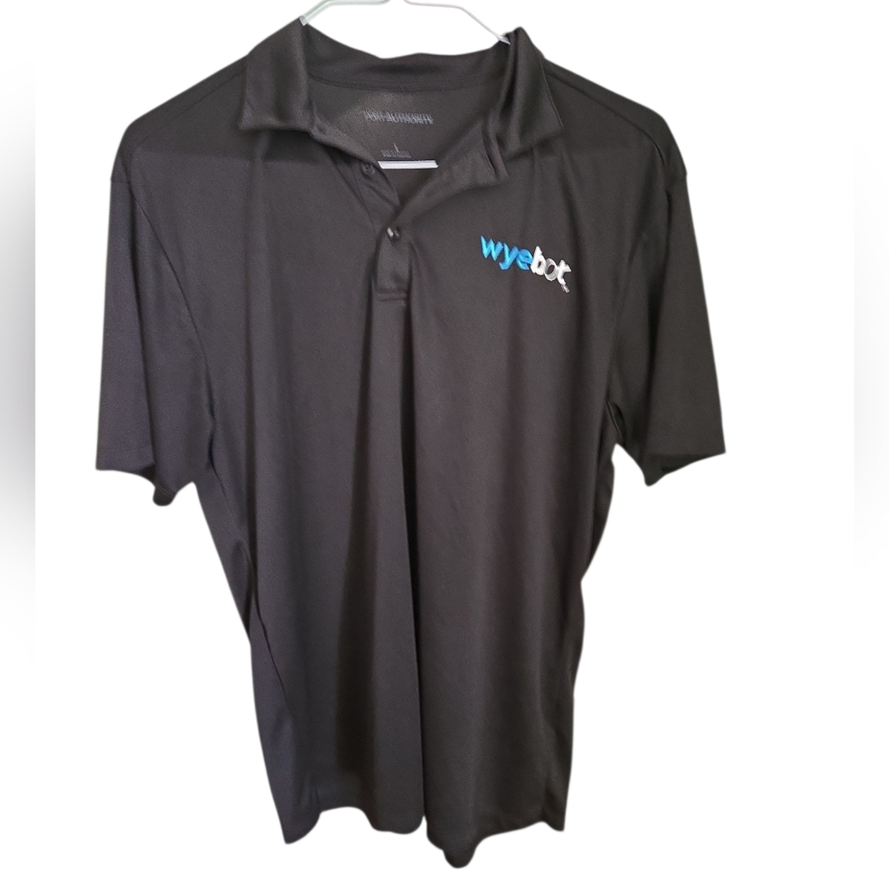 Port Authority Black Polo Shirt With Wyebot Logo.